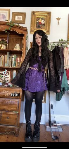 Long Skirt Outfits Whimsigoth, Goth Outfits For Concerts, Gothic Whimsical Outfit, Whimsigoth Going Out Outfit, Witchy Outfit Inspiration, Whimsigoth Witch Costume, Whimsical Witchy Outfits, Ravencore Aesthetic Outfit, Whimsi Goth Outfit