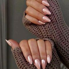 Super Cute And Stylish Ships In 5-10 Business Days Iridescent Nude Nail Polish, Goth Spring, Nails Goth, Pink Chrome Nails, Fake Nails Long, April Nails, Nails Gold, Spring Nail Colors, Nails Diy