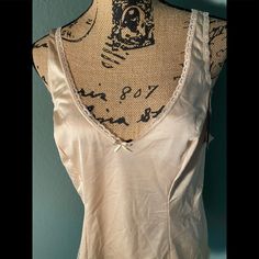 New ! Size 38! Really Nice! Pet And Smoke Free Home ! Bin K Beige Camisole Tank Top For Daywear, Fitted Camisole With Built-in Bra For Bedtime, Beige Tank Top For Daywear, Feminine Bedtime Camisole Top, Fitted Beige V-neck Sleepwear, V-neck Camisole With Built-in Bra For Bedtime, Feminine V-neck Top For Bedtime, Fitted Sleep Camisole Top, Fitted Camisole Sleep Tops