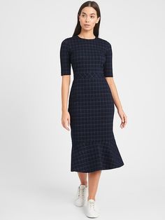 Petite Plaid Sheath Dress | Banana Republic Fitted Midi Length Plaid Dress, Plaid Fitted Knee-length Midi Dress, Fitted Plaid Midi Dress, Elegant Fitted Plaid Dress, Elegant Fitted Plaid Work Dress, Chic Plaid Midi Dress For Work, Fitted Plaid Dresses For Work, Fitted Plaid Dress For Work, Fitted Plaid Dress For Formal Occasions