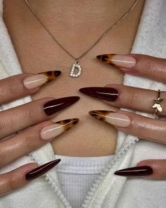 Colorful Nails, Fall Nail Art, Autumn Nails, Dream Nails, Chic Nails, Short Acrylic Nails, Nail Arts, Best Acrylic Nails