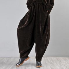 Comfortable, One of Kind. Harem online shop,|Street|Chenille Blend|Solid Color|Full Length|Elastic|Harem|Female|Dark Coffee|S|M|L|Winter|Hand Wash Hippie Trousers, Hammer Pants, Yoga Trousers, Fisherman Pants, Harem Pant, Balloon Pants, Baggy Trousers, Dark Coffee, Comfy Pants