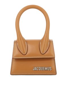 Jacquemus"Le Chiquito homme" handbag100% leather12x9x6 cm Small Designer Bag With Dust Bag Included, Small Luxury Evening Bag, Small Luxury Evening Bags, Luxury Small Bag With Removable Pouch, Small Luxury Bags, Jacquemus Logo, Jacquemus Le Chiquito, Brown Leather Top, Jacquemus Bag