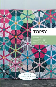 the cover of topsy quilt pattern book