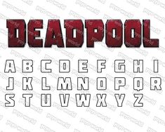 the deadpool font and numbers