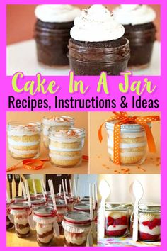 cake in a jar recipes, instructions and ideas