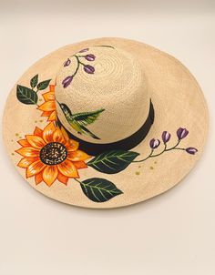 Artisan Woven Straw Hat For Spring, Artisan Straw Hat With Curved Brim For Spring, Artisan Panama Hat For Spring Beach, Artisan Woven Panama Hat For Spring, Artisan Panama Hat For Beach In Spring, Handwoven Artisan Hat For Spring, Artisan Hat For Spring Vacation, Artisan Straw Hat For Kentucky Derby Vacation, Artisan Handwoven Spring Hat