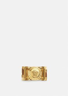 Medusa Greca Ring - V1 Rings Versace Ring, Versace Gold, Versace Jewelry, Designer Rings, Bold Rings, Rings Jewelry Fashion, Wide Band Rings, Gold Bracelet Chain, Versace Men