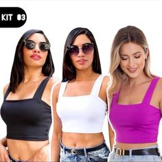 Ei, você precisa conferir o Kit com 3 de cropped de alça grossa em Suplex! São várias combinações incríveis que vão deixar seus looks ainda mais estilosos. Conforto e charme na medida certa para arrasar sempre! Todos os links estão na minha bio ou nos destaques do meu perfil! Corre lá 🏃‍♀️ 🏃‍♂️ 🏃‍♀️ Produto: 82 Categoria: roupas #look #roupas #estilo #lookdodia #baratinhos #achadinhos #moda Women's Workout Top, Women's Undershirts, Women's Outfit Sets, Womens Clothing Patterns, Women's Fashion Set, Toddler Girl Outfit, Latina Fashion, Women's Casual Style, Spring Outfits Women