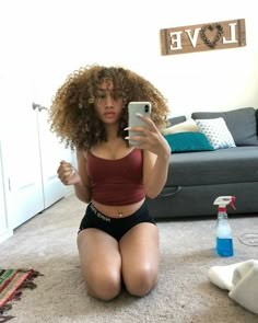 Yasmeen Nicole, 3b Curly Hair, Chica Cool, Dyed Natural Hair, Curly Girl Hairstyles, Cute Swag Outfits, Grunge Hair