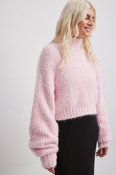 Fluffy Knitted Turtleneck Sweater Pink Fluffy Sweaters, Knitted Turtleneck, Pull Rose, Fluffy Sweater, Turtle Neck Jumper, Wool Jumper, Extra Long Sleeves, Fuzzy Sweater, Future Fashion