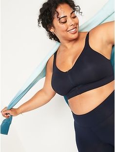 Power up your workout with our PowerSoft sports bra.  Light compression meets a ridiculously smooth, peachy-soft feel.  Stabilizing elastic shoulder straps, with adjustable sliding buckles.  Sweetheart neckline.  Scoop back, with cut-out opening at c Long Sports Bra, Front Zip Sports Bra, Supportive Sports Bras, Printed Sports Bra, Gray Sports Bra, High Impact Sports Bra, Strappy Sports Bras, Racerback Sports Bra, Pink Sports Bra