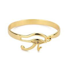 18K Gold Eye of Horus Bracelet, Gothic Egyptian Bangle, Egyptian Bracelet | eBay Gold Bangle Bracelet As Fashion Accessory, Gold Bangle Bracelets As Fashion Accessory, Metal Bangle Bracelet As Fashion Accessory, Metal Bangle Bracelets As Fashion Accessory, Metal Bangle Bracelet With Lobster Clasp, Adjustable Symbolic Bangle, Adjustable Symbolic Bangle Bracelet, Nickel-free Bracelet, Symbolic Metal Bracelets