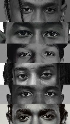 four different images of the same man's face, each with their own eyes