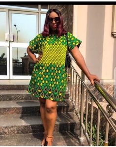 This dress is handmade with African fabric. Kindly send your measurements for the purchase of this dress Bust Waist Hip Dress length Height Printed Green Knee-length Mini Dress, Green Printed Knee-length Dress, Patterned Knee-length Mini Dress, Ankara Fabric Mini Dress For Summer, Summer Mini Dress In Ankara Fabric, Summer Ankara Mini Dress, Cotton Mini Dress With Printed Short Sleeves, Summer Short Sleeve Mini Dress In Ankara Fabric, Summer Short Sleeve Ankara Mini Dress