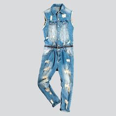 Make a statement this season with our 2023 Spring-Summer Collection of distressed bare-shoulder men's denim overalls! Crafted with an edgy distressed pattern for a modern street style. these overalls offer a blend of contemporary fashion and nostalgic grunge. With a slim fit and a seamless blend of a resilient zipper and stylish button closure. these overalls deliver both functionality and flair. Crafted with premium quality denim for durability. our overalls are the ultimate expression of grung Trendy Ripped Denim Vest For Summer, Ripped Denim Blue Vest For Summer, Summer Ripped Denim Blue Vest, Summer Ripped Denim Vest In Denim Blue, Summer Distressed Denim Vest, Casual Ripped Denim Vest For Summer, Summer Casual Ripped Denim Vest, Trendy Summer Denim Vest For Streetwear, Casual Distressed Denim Vest For Summer