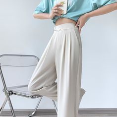 ✦These super popular wide-leg pants are the favorite of major fashion shows. The figure-flattering and elegant pants well balance your body proportion. Stylish, Elegant, ChicMake you look confident and intellectual.Smooth fabric drapes well & perfectly conceals leg fat.It is comfortable to wear, no matter how to match it. Main Features ✦Suitable For All OccasionsThe pants are also great for work, meetings, and other formal occasions. Matching with high-heel shoes and blouses, you will look elega Non-stretch Wide Leg Dress Pants For Office, Beige Wide Leg Dress Pants, Elegant White Wide Leg Pants For Summer, Solid Color Wide Leg Harem Pants For Work, Solid Wide Leg Harem Pants For Work, Wide Leg Solid Harem Pants For Work, Wide Leg Harem Pants For Work, Beige Wide Leg Pants For Office, Beige Wide Leg Office Pants