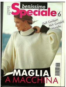 a magazine cover with a woman wearing a sweater