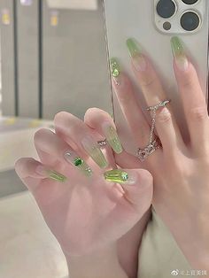 Grunge Nails, Green Nail, Nail Swag