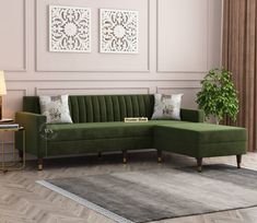 Corner Fabric Sofa Sofa Set Designs Modern L Shape, Sofa Lounger Designs, L Sofa Set Designs, Dark Olive Green Sofa Living Room Ideas, New L Shape Sofa Design, Modern Sofa Living Room L Shape, L Shape Luxury Sofa Living Room, Green Sofa Design Living Rooms, Living Room Designs With Green Sofa