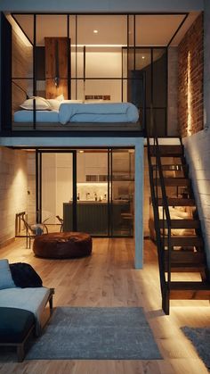 15 Simple Loft House Design Ideas for Small Modern Spaces - pulsepathlife.com Simple Loft House, Simple Loft House Design, Marilyn Monroe Bedroom Ideas, Loft Type House, Marilyn Monroe Bedroom, Small Loft Apartment, Small Loft Apartments, Loft Homes, Condominium Interior Design