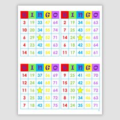 a printable game with numbers and shapes