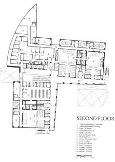 the second floor plan is shown in black and white, with several rooms on each side