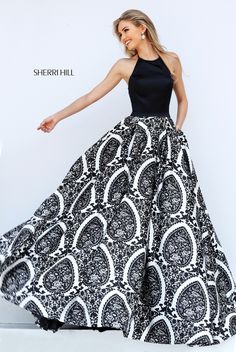 Sherri Hill 50577 Black and White Ballgown Dress form Homecoming or Prom #ipaprom #sherrihill Sherri Hill Prom, Sherri Hill Prom Dresses, Sherri Hill Dresses, Black And White Dress, Grad Dresses, Sherri Hill, Ball Gown Dresses, The Red Carpet