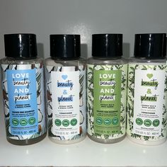 Love Beauty And Planet Haircare Bundle This Bundle Includes: 1 - Love Beauty & Planet Volume And Bounty Coconut Water & Mimosa Flower Shampoo, 13.5 Oz 1 - Love Beauty & Planet Volume And Bounty Coconut Water & Mimosa Flower Conditioner, 13.5 Oz 1 - Love Beauty And Planet Coconut Milk & White Jasmine Curl Defining Shampoo, 13.5 Oz 1 - Love Beauty And Planet Coconut Milk & White Jasmine Curl Defining Conditioner, 13.5 Oz Brand New, Never Opened No Trades, No Returns Love Beauty And Planet Products, Monat Black Shampoo, Love Beauty Planet, Monat Black, Beauty And Planet, Black Shampoo, Mimosa Flower, Beauty Planet, Curl Defining