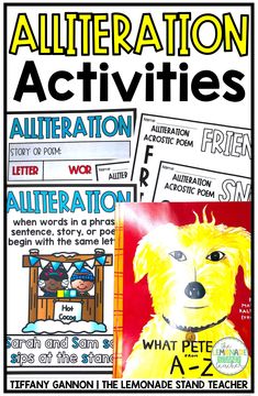 an alliteration activity with pictures and text