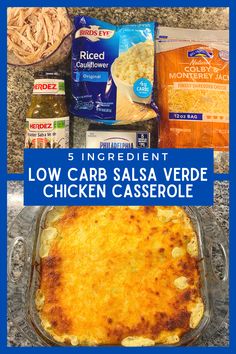 low carb salsa and chicken casserole with ingredients