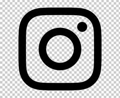 a black and white instagram icon on a transparent background png clipart free