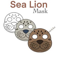 an animal mask with the words sea lion on it