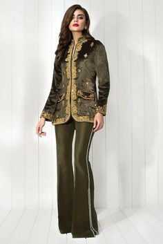 Fashion: #fashion, #style, #outfitinspiration, #beauty Velvet Jackets Women Indian, Velvet Jackets Women, Velvet Dresses Outfit, Velvet Suit Design, Sania Maskatiya, Suit Styles, Pakistani Dresses Casual, Bridal Elegance