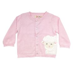 Sweet & adorable! This pastel pink lamb knit cardigan is perfect for play dates with friends! Handmade using all natural cotton yarns & eco-friendly dyes, this lamb knit cardigan soft, warm & safe for kids of all ages! You can let your child play as hard as they want in this lamb cardigan because its machine washable! Playful Cotton Knitted Cardigan, Playful Knitted Cotton Cardigan, Spring Cotton Cardigan For Playtime, Cute Spring Sweater For Playtime, Playful Pink Cotton Sweater, Playful Pink Cardigan For Fall, Cute Spring Cardigan For Playtime, Pink Spring Sweater For Playtime, Pink Sweater For Spring Playtime