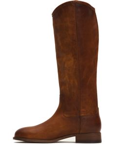 Frye Women's Cognac Melissa Button 2 Tall Boots - Round Toe , Cognac Antique Metal, Boots Fall, Tall Boots, Metal Hardware, Italian Leather, Cognac, Riding Boots, Cowboy Boots, Heel Height