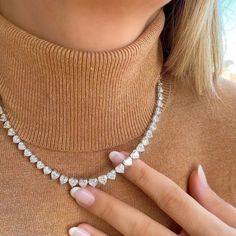 4mm Heart Tennis Chocker Diamond Necklace Wedding, Diamond Tennis Necklace, Cubic Zirconia Necklace, Cz Necklace, Elegant Pendant, Jewelry Choker, Girls Necklaces