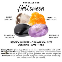 Halloween Crystals, Sacred Stones, Crystals Healing, Reiki Healing Crystals