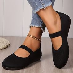 Black Flat Slip-ons For Spring, Comfortable Black Flats With Round Toe, Black Comfortable Flats With Round Toe, Black Flats With Round Toe, Black Slip-ons For Summer, Comfortable Black Closed Toe Flats, Black Slip-ons With Flat Heel, Black Flat Slip-ons, Comfortable Black Closed Toe Slip-ons