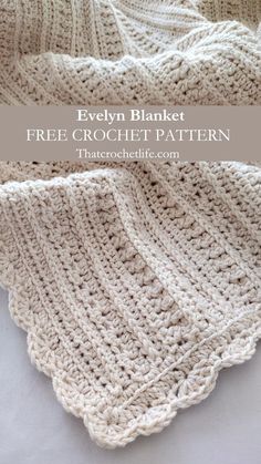 a crocheted blanket with text overlay that reads, every blanket is free crochet pattern