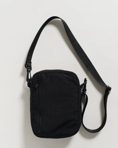 Sport Crossbody - Black | BAGGU Practical Canvas Bag With Adjustable Strap, Versatile Shoulder Bag With Flat Pocket For Everyday, Versatile Bag With Flat Pocket For Everyday Use, Versatile Everyday Bag With Flat Pocket, Versatile Everyday Shoulder Bag With Flat Pocket, Functional Canvas Bag With Adjustable Strap For Everyday, Casual Everyday Bags With Functional Pockets, Functional Everyday Canvas Bag With Adjustable Strap, Daily Use Pouch Bag With Functional Pockets