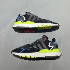 Hello Everyone Today I’ll Be Selling A Pair Of 2019 Adidas Nite Jogger Sneakersnstuff (Sns) Exclusive Mens 9. As Shown This Item Is In Great Condition Overall Flaws -Scuffs Throughout (Pictured) -Ankle Creasing -Dirty Bottoms No Original Box If You Have Any Questions Regarding This Item Message Me Adidas Nite Jogger, Nite Jogger, Adidas Black, Black Adidas, Mens Shoes Sneakers, Hello Everyone, Adidas Shoes, Adidas Men, Original Box