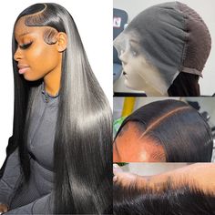 PRICES MAY VARY. 【Wigs Type】Real 13x6 full lace frontal wigs human hair,100% Unprocessed 12A Grade Brazilian virgin human hair,, cut from healthy young female fead directly,after professional cleaning and classification,Clean and healthy,no smell,no chemically,cuticles are intact and undamaged, Smooth and soft touch,Maintain good condition,straight wigs human hair can usually be used for 1 to 2 years. 【About Lace】It is a real 13x6 full lace frontal wig human hair,The sides of the lace cap are wi Straight Frontal, Wig Colors Black Women, Hair Color Images, Black Women Beauty, Full Lace Wig Human Hair, Full Lace Frontal, Full Lace Front Wigs, Hair For Black Women, Colors For Dark Skin