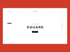 the square website is displayed in red and white with black text on it's left side