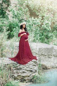 Capture the beauty of your pregnancy with our Long Maternity Photography Props Pregnancy Dress. This elegant gown is designed to enhance your maternity photoshoot experience, providing both style and comfort. Here's why this dress is the perfect choice for your memorable moments: Key Features: Elegant Lace Design: The intricate lace detailing adds a touch of sophistication, creating a stunning visual impact for your maternity photoshoot. Maxi Gown Length: Designed as a maxi gown, this dress flow Maternity Photo Dresses, Vestidos Para Baby Shower, Maternity Photography Dress, Elegant Maternity Dresses, Pregnant Dress, Dress For Pregnant Women, Maternity Dresses Photography, Maternity Photography Props, Lace Maternity Dress