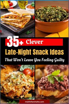 Snack smarter, not harder! Explore 35 clever late-night snack ideas that'll satisfy your cravings without the side of guilt. These nutrient-packed, flavor-packed treats are designed to keep you full and happy without sabotaging your health goals. From protein-rich options to fiber-filled delights, these snacks will make you wonder why you ever settled for boring chips or cookies! Man Snacks, Midnight Cravings, Healthy Snack Alternatives, Easy To Make Snacks, Filling Snacks, Feeling Guilty, Smarter Not Harder, Chia Seed Pudding, Late Night Snacks