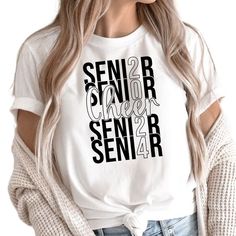 Senior Sister Shirts, Senior Shirts 2024, Cute Senior Shirts, Senior Year Things, Senior Sunrise, School Cheer, Senior Stuff, Cheer Life, Grad Ideas