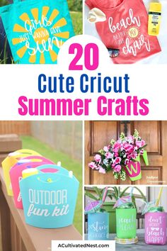 20 cute cricut summer crafts that are perfect for kids and adults to make