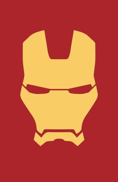 the iron man symbol is shown on a red background