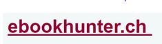 the logo for ebookhunterch is shown in red and blue letters